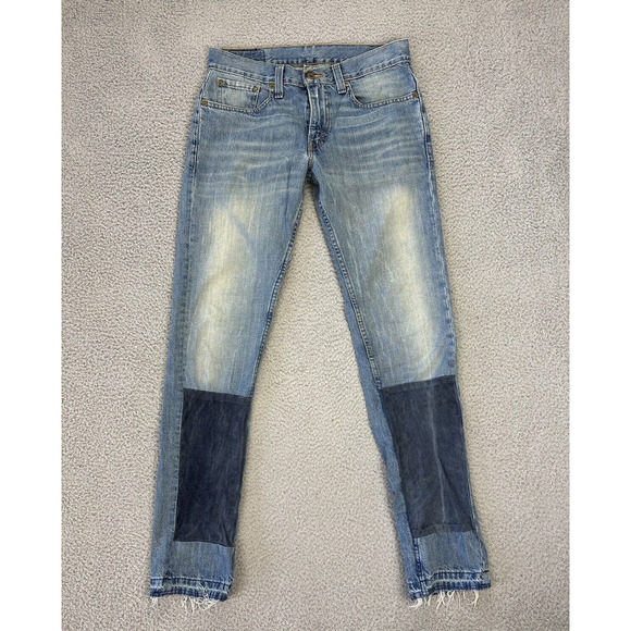 Levi's Other - Levis 511 Jeans Mens Size 32x31 (32x32.5) Denim Straight Leather Patches Raw Hem